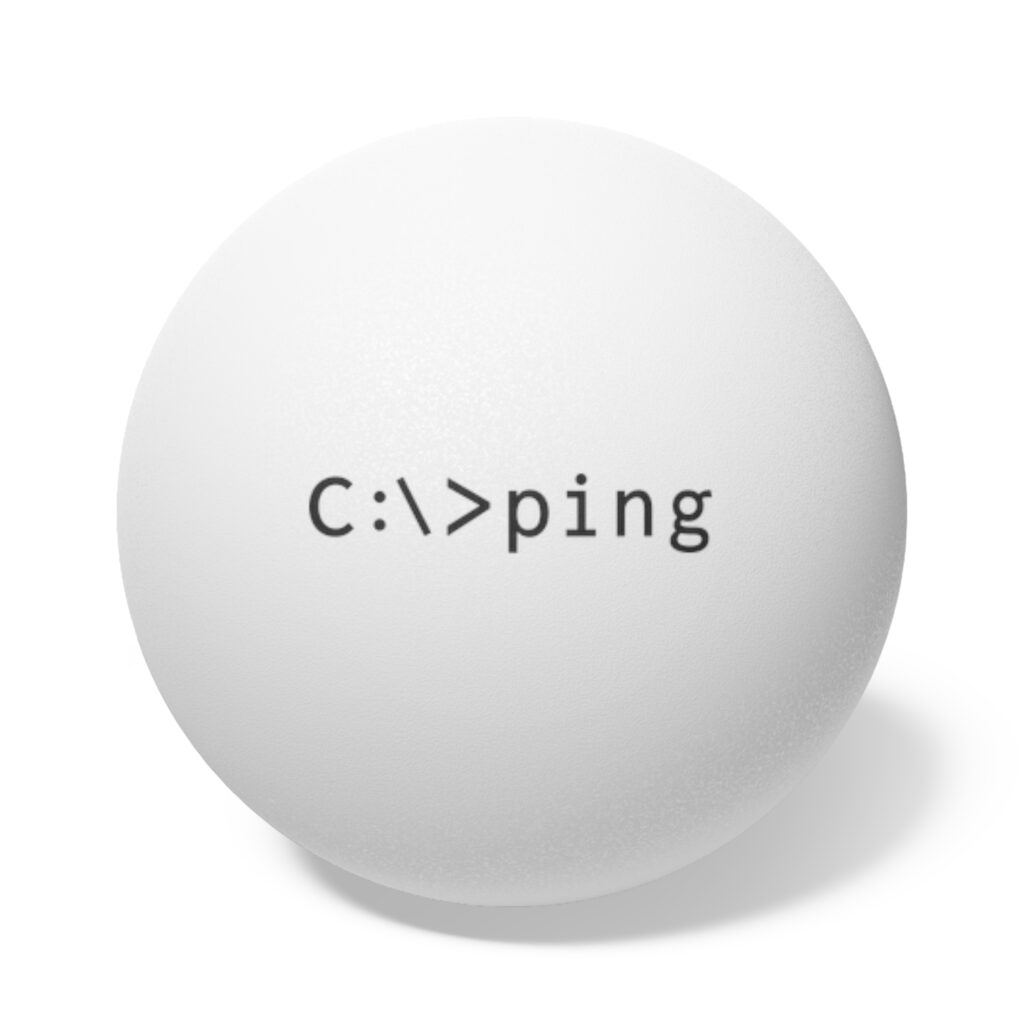 c:\>ping — ping pong balls [6-pack]
