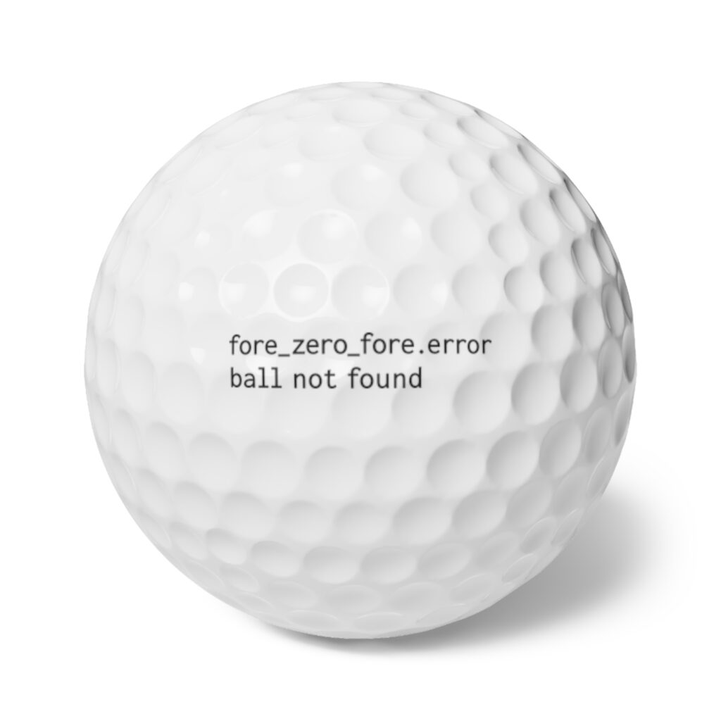 fore_zero_fore.error — ball not found | golf balls [6-pack]