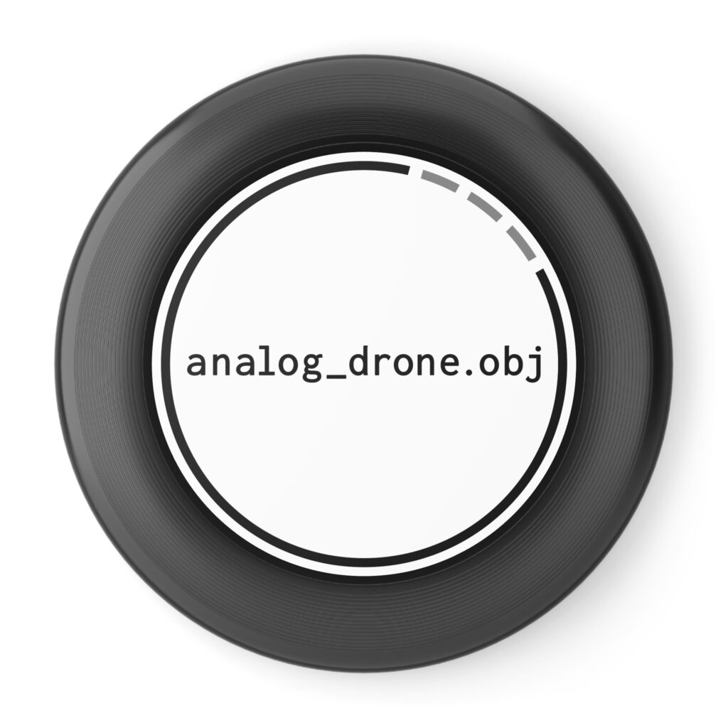 analog_drone.obj | retro tech flying disc